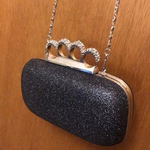 Glitter Knuckle Clutch